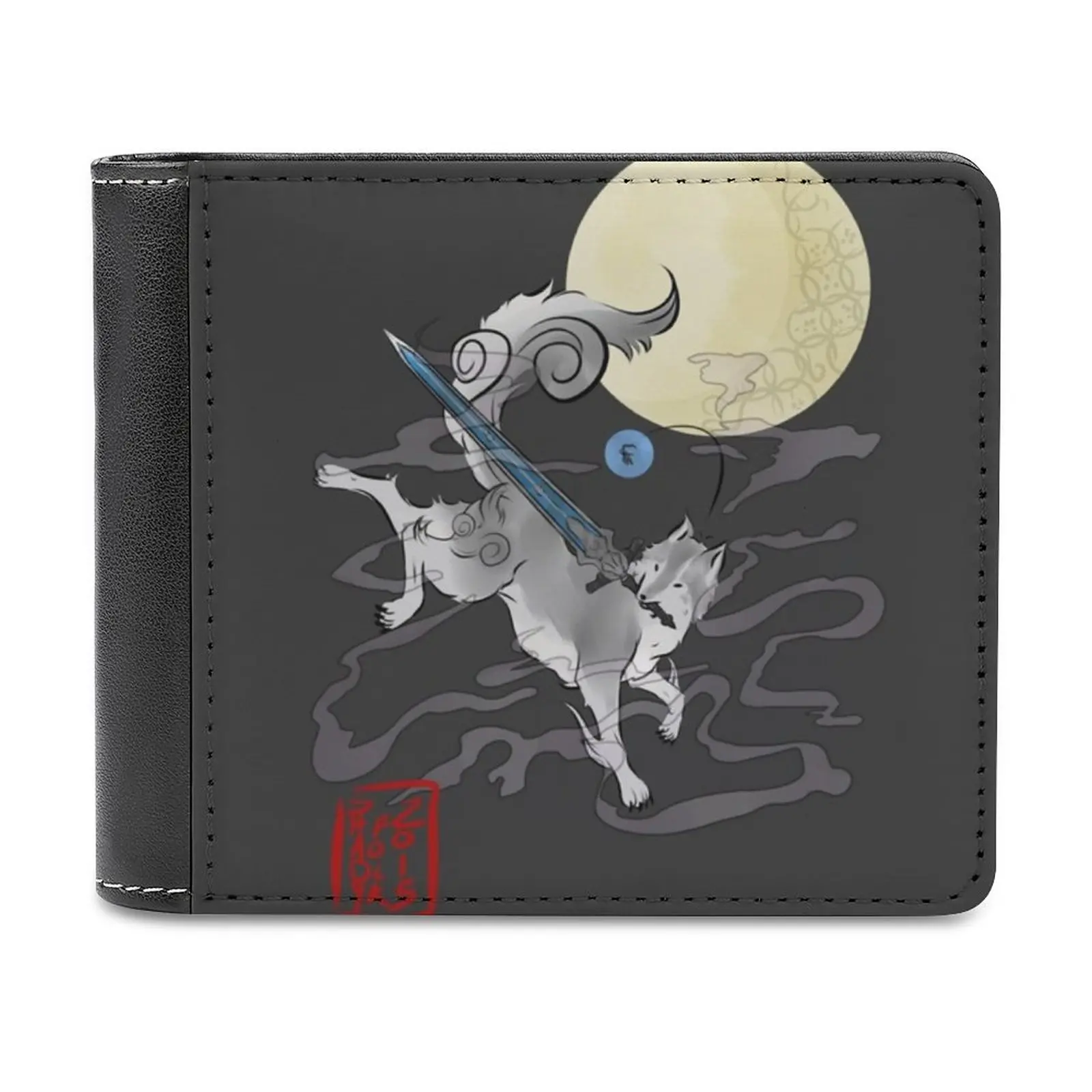 

The Great Grey Wolf-Sifkami Men's Wallet Leisure Travel Lightweight Portable Wallets Short Style Male Purse Souls Dark Souls