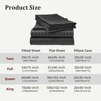 3/4pcs Stripe Sleeping Bedspread Solid Stripe Bedding Set for Twin/Full/Queen/King Size Bedding Set for Bedroom or Guest Room 6