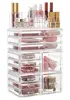 Acrylic Clear Dustproof Makeup Storage Organizer Drawers Large Skin Care Cosmetic Display Cases 2