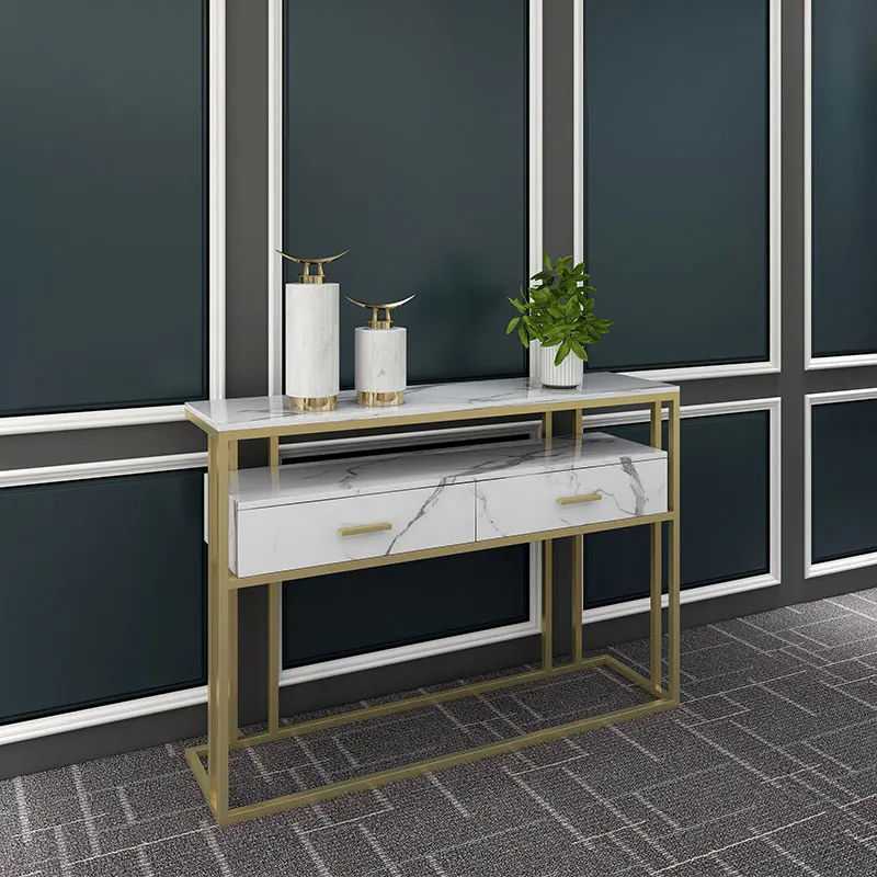 luxury modern entrance hall cabinet minimalist marble console table Livingroom lobby table home transformer table furniture