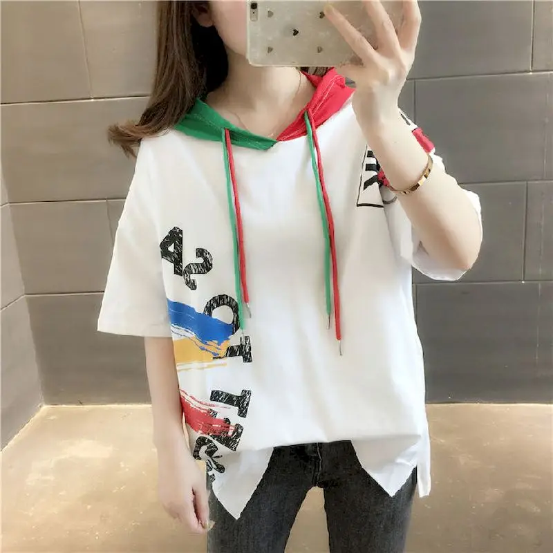 ladies hooded t shirt