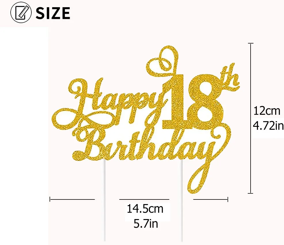 1PC Happy Birthday Cake Topper 1st 18th 21th 30th 40th 50th Age Birthday  Cake Decoration Party Favors Supplies Baby Shower _ - AliExpress Mobile