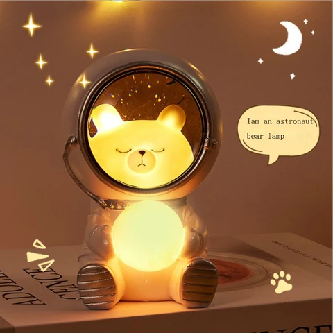 Creative Galaxy Guardian Pet Astronaut Night Light Personality Bedroom Decoration Lights Star Light Kids Toys New Year Gift