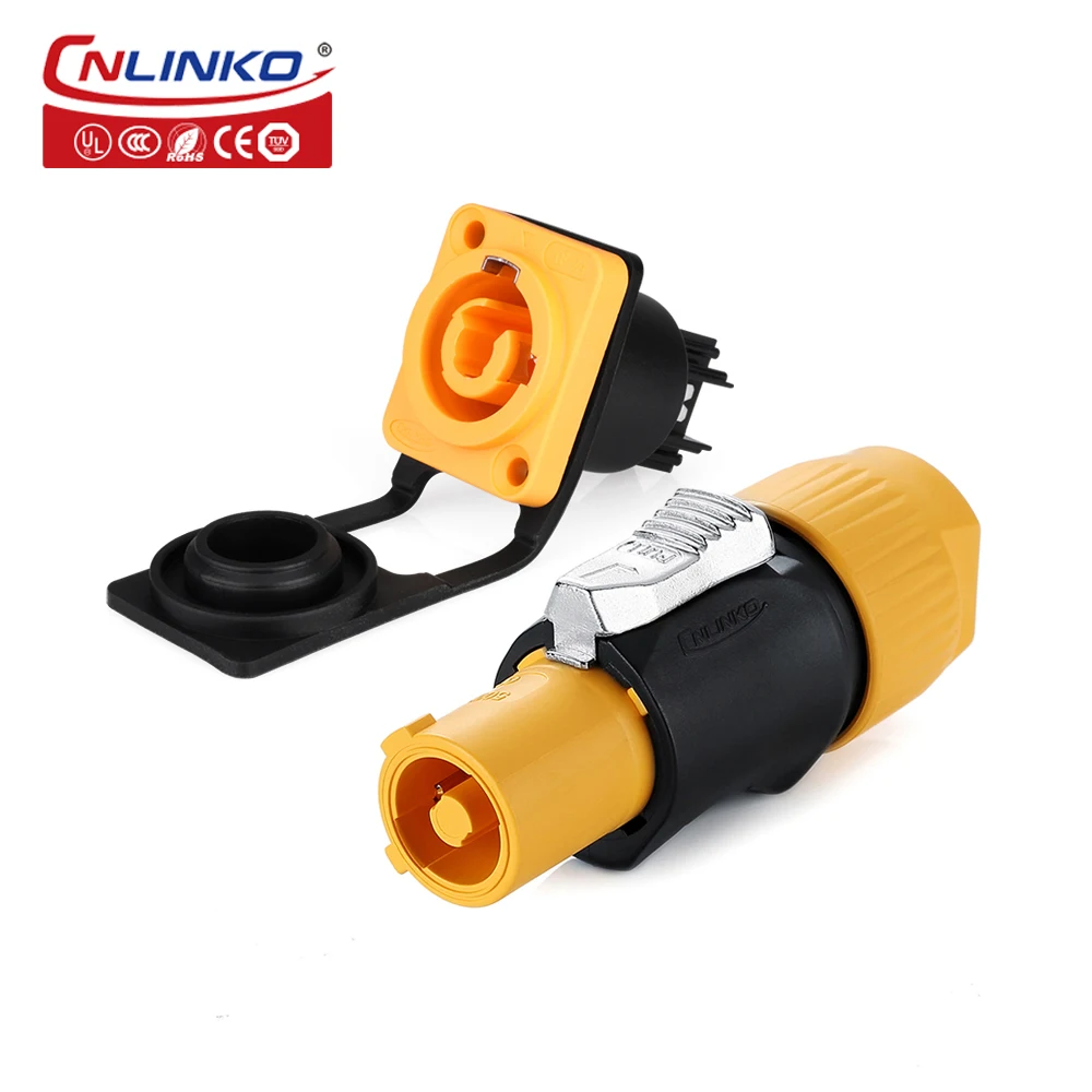 

Factory Directly 14-12AWG 20A 500V electrical M24 3 pin waterproof connector 12v plastic shell plug connector With Latching Lock