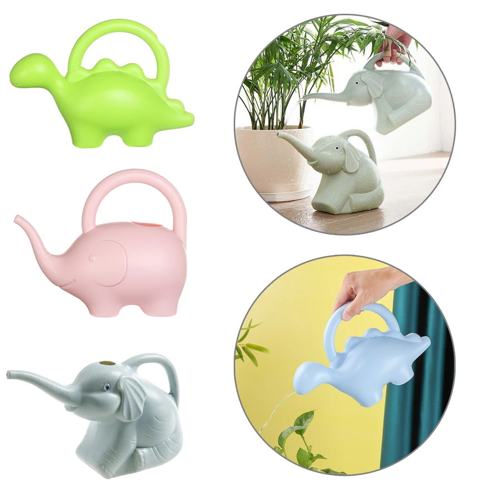 

Garden Water Can Plastic Gardening Tool Cute Elephant/Dinosaur Shape Lawn Watering Pot for Home Plant Flower Bonsai Irrigation