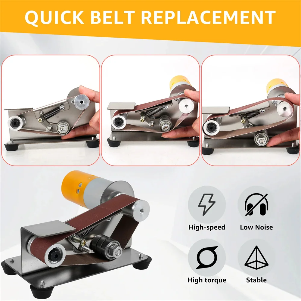 Belt Sander Mini Multifunctional Electric 7 Adjustable Speed 15&deg; Cutter Sharpener EU Plug