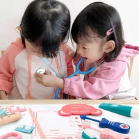 Wooden Kids Pretend Doctor Nurse Game Toys Set Cosplay Simulation Dentist Accessories Tools Children Role Play Doctor Toys Gifts 2