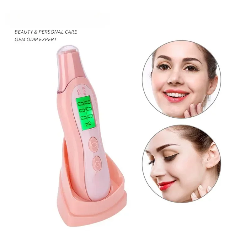 Mini portable ABS facial moisture meter durable skin oil tester face analyzer skin detector pen