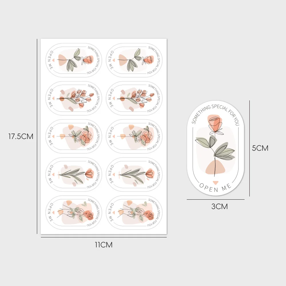 100pcs This Package Stickers Small Business Gift box packaging decor Thank You Sticker Seal Labels