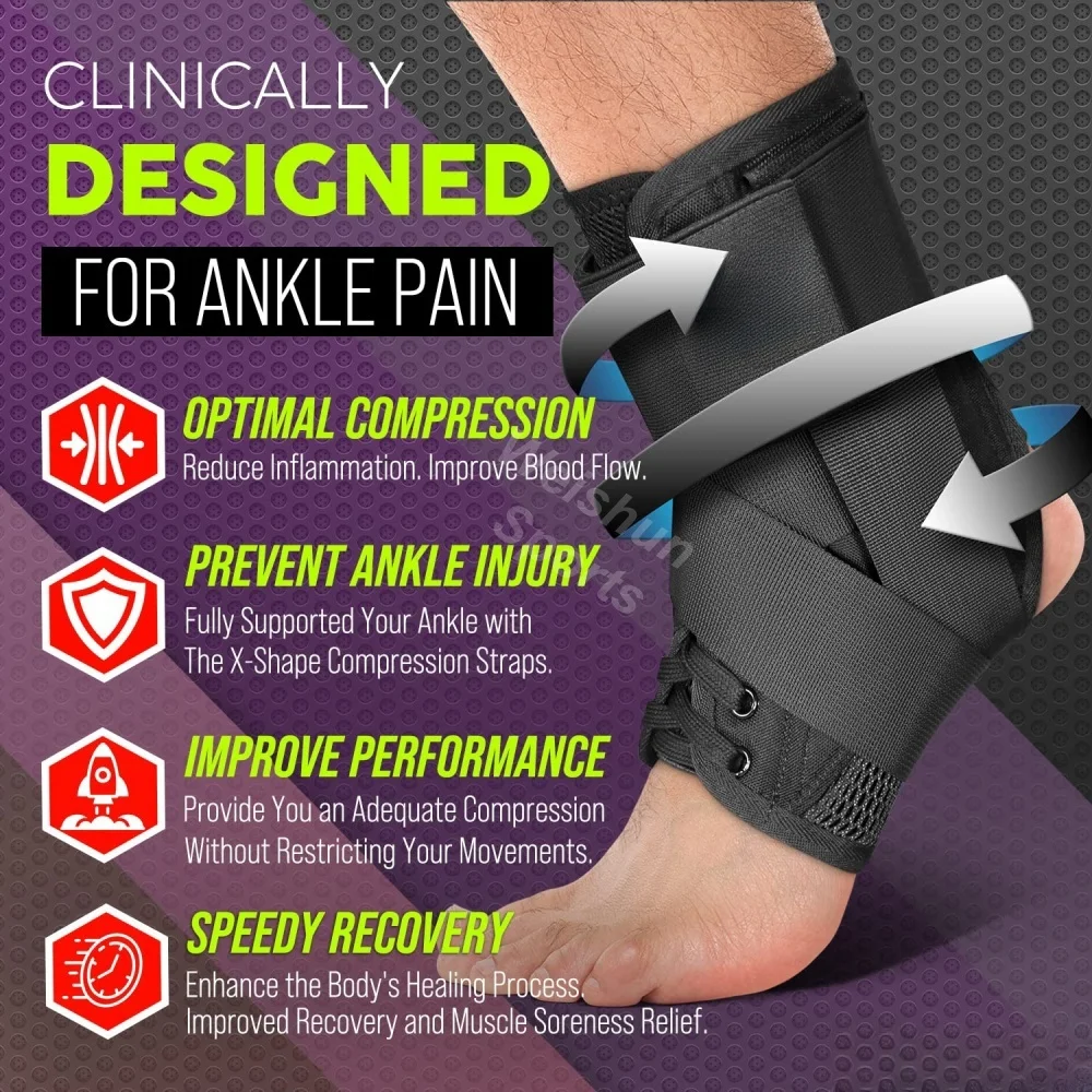 Lace Up Ankle Brace Ankle Support Stabilizer Foot Wrap Sprained Tendonitis Sports Injury Recovery Unisex ankle support ankle straps fitness ankle straps ankle support brace