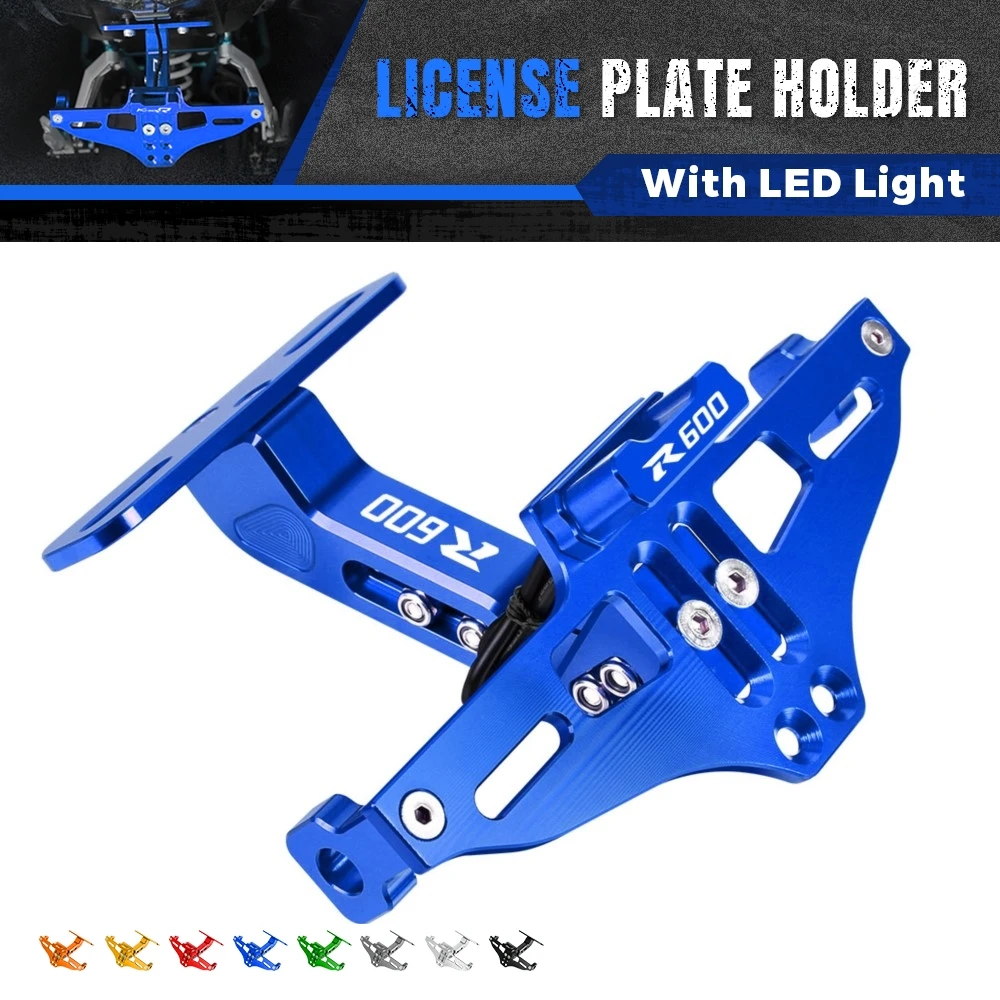 

For Suzuki GSX R600 K4 K5 GSXR600 GSX-R600 2004 2005 2006 2007 Motorcycle Adjustable License Plate Holder LED Turn Signal Lights