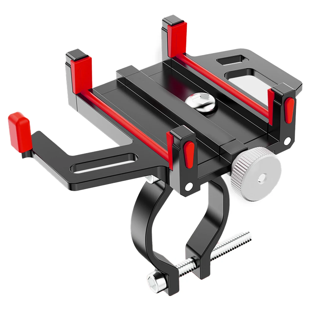 Description Picture 4 of itemBicycle Phone Holder Motorcycle Phone Holder Shockproof Quick Disassembly Blue Red Black Orange Easy Installation Cycling Parts