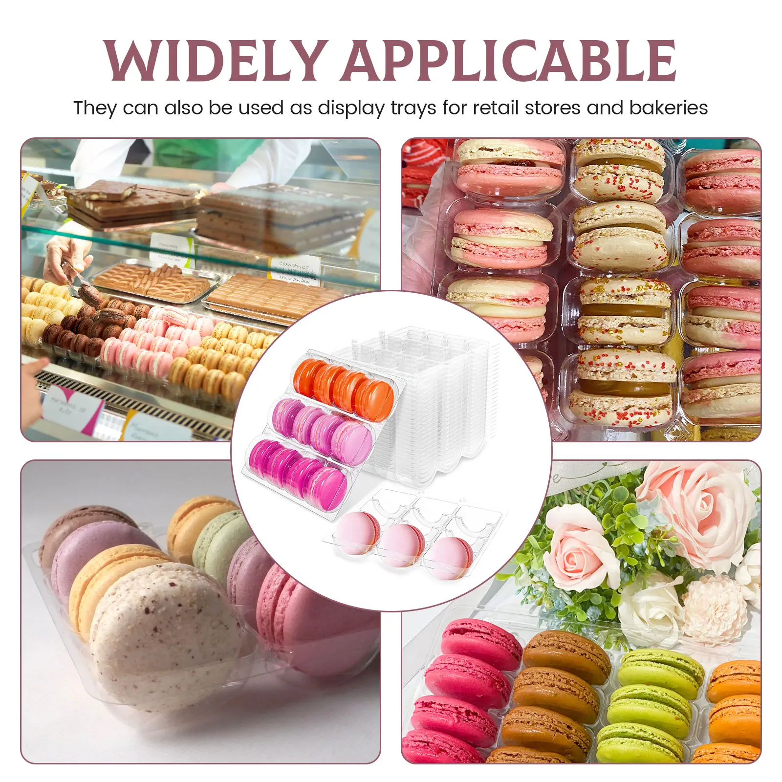 12 Scatole Porta Macaron Con Finestra Ondulata – Confezioni Regalo In Cartoncino Per Dolci, Biscotti, Bomboniere Matrimonio E Festa (10,6x5,5x3,5 Cm)