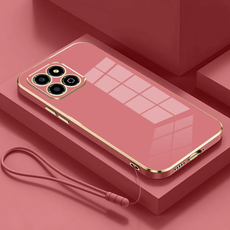 thumbnail image 1 of For Honor X8a Case Honor X6A Phone Case Honor X8 X8 5G X8B X9 X9A X9B X7B X6S X6 X5 X7 Luxury Square Plating Silicone Back Cover, 1 of 5