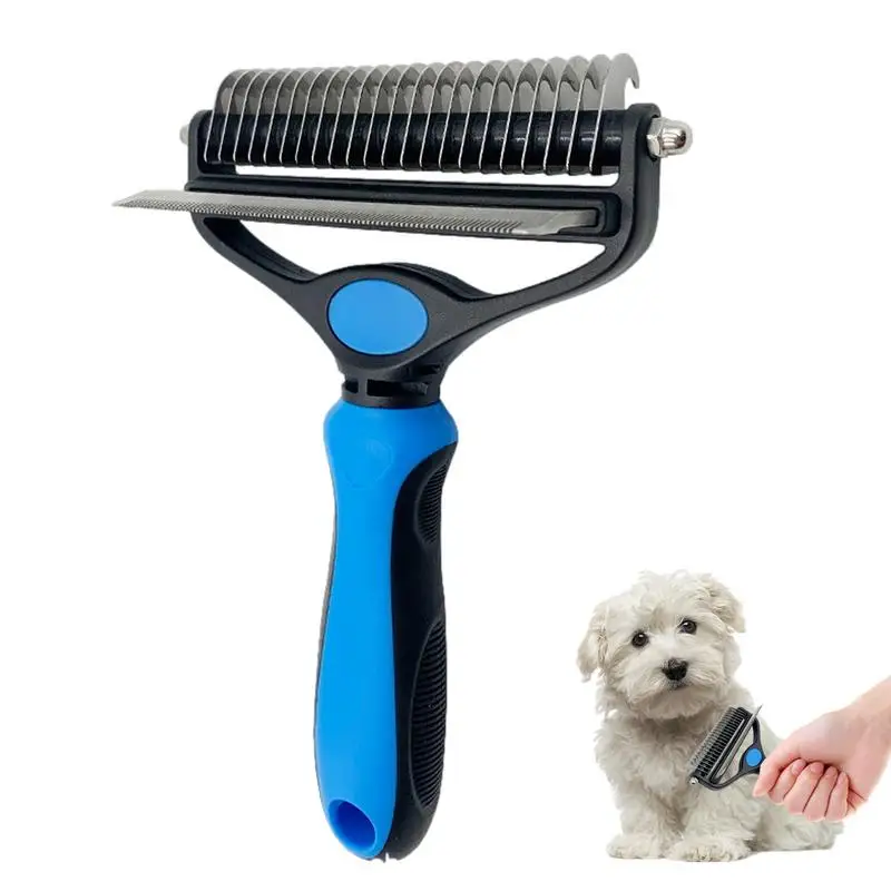 Dog Deshedding Brush Undercoat Rake For Dogs Pet Dematting Comb With