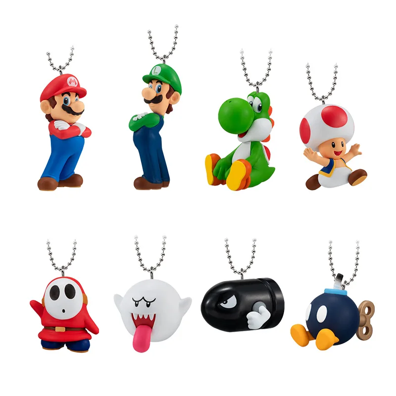Bandai Original Shokugan Super Mario Luigi Yoshi Toad Anime Figure
