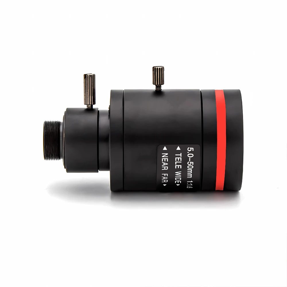 10X Zoom 2/5MP Varifocal Lens 5-50mm M12 Mount F1.6 1/2.7 Inch Manual Focus For