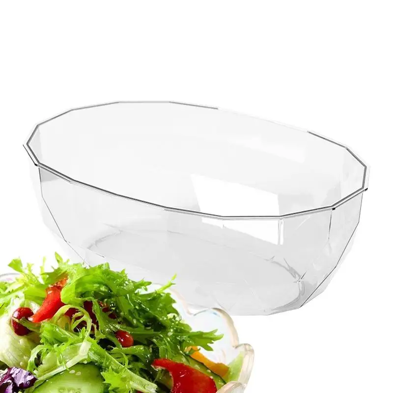 

Transparent Dessert Bowl Decorative Mixing Bowl Fashionable Brief Salad Plate Nuts Storage Bowls for Kitchen Snacks Fruit Salad