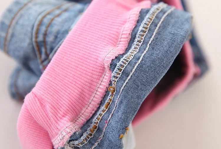 Girls Shorts Baby Letter Printed Denim Short Pants 2 To 8 Years Old Kids Jeans Spring Summer New Children's Clothing