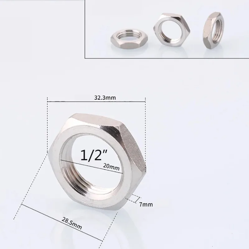 BSP Female Thread Hex Lock Nut Pipe Fitting 304 Stainless Steel 1/8" 1/4" 3/8" 1/2" 3/4" 1" pipe fitting water pipe fitting hose pipe fitting