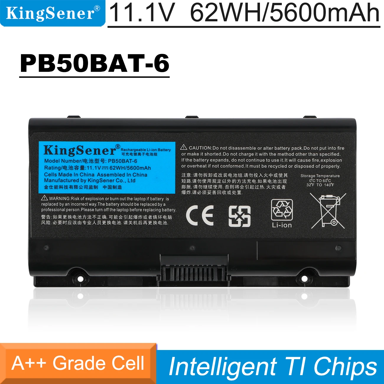 Kingsener-bateria do Portátil Powerspec Pb50bat6 Apto para Toshiba Pb51rf-g Pb70ef-g Pb71ef-g 1720 1520 Sager Np8371 3inr19 662