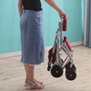 Portable household elderly scooter folding shopping seat can sit four wheels to buy food trolley pull the cart 2