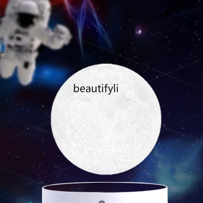 

Magnetic Suspension Bedroom Moon Small Night Lamp Atmosphere Moon Planet Bedside Lamp Christmas Birthday Gift