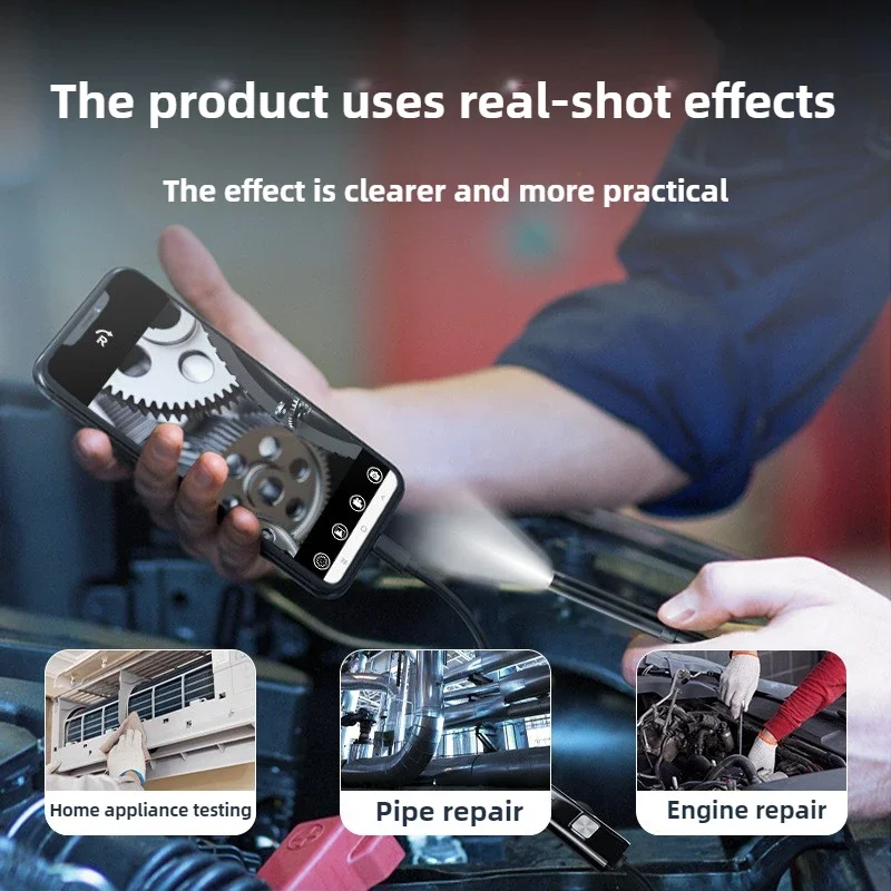 Type-C 7MM 2/3.5/5M Hard Wire Direct Connect Waterproof Endoscope Wide-Angle Videoscope Mobile Phone PC Cameras Repair Analyzer