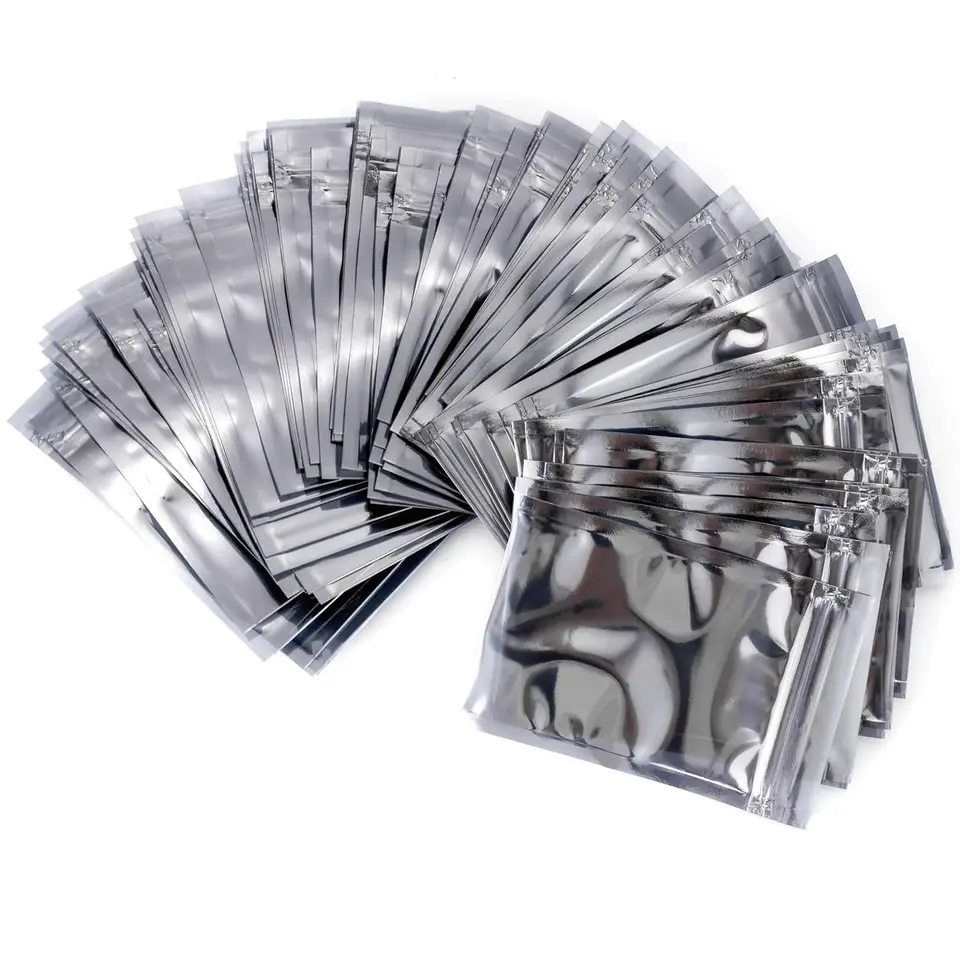 100Pcs 8X12CM/10x15CM/15X20CM Antistatic Bags, Resealable Ziplock ESD Shielding Bag for HDD SDD Electronic Device image 1
