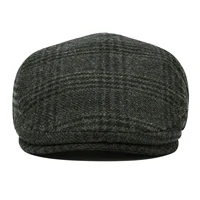 JANGOUL Newsboy Caps Men Wool Blend Flat Cap Winter Warm Hat Driving Hats Gastby Ivy Caps for Male Vintage British Beret 3