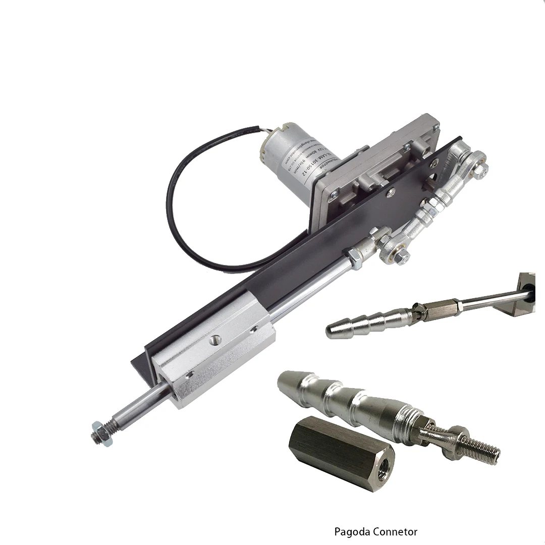 Telescopic Rocker Arm Actuator With End Connector And Speed Regulation