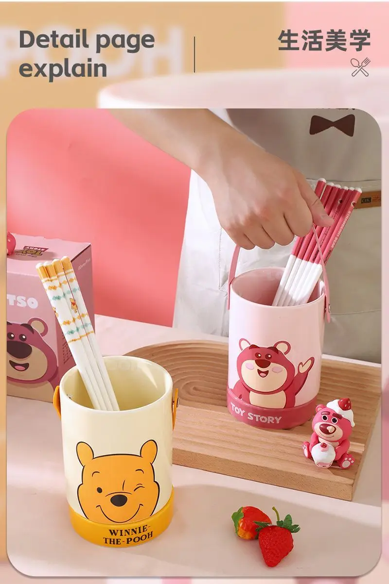 Disney Ceramic Bucket Cute Cutlery And Pen Barrel Holder