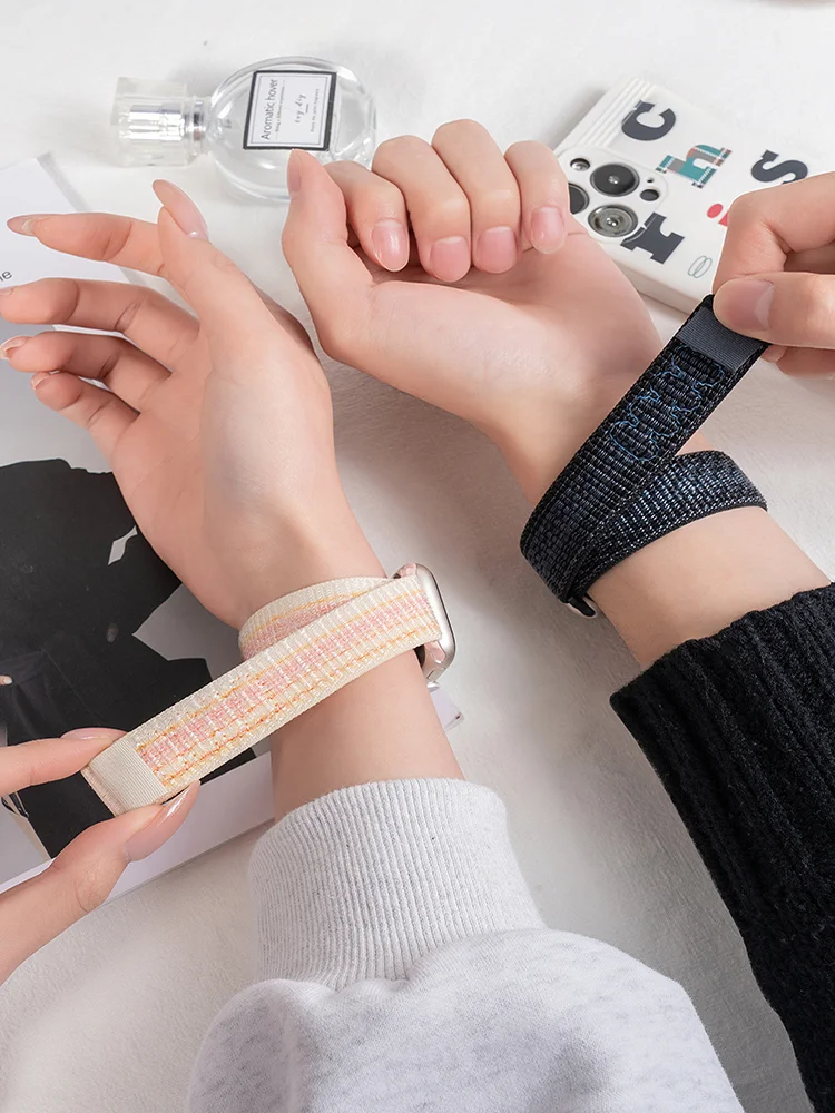 Nylon Sport Strap for Smartwatch - Adjustable Loop Bracelet in Multiple Sizes