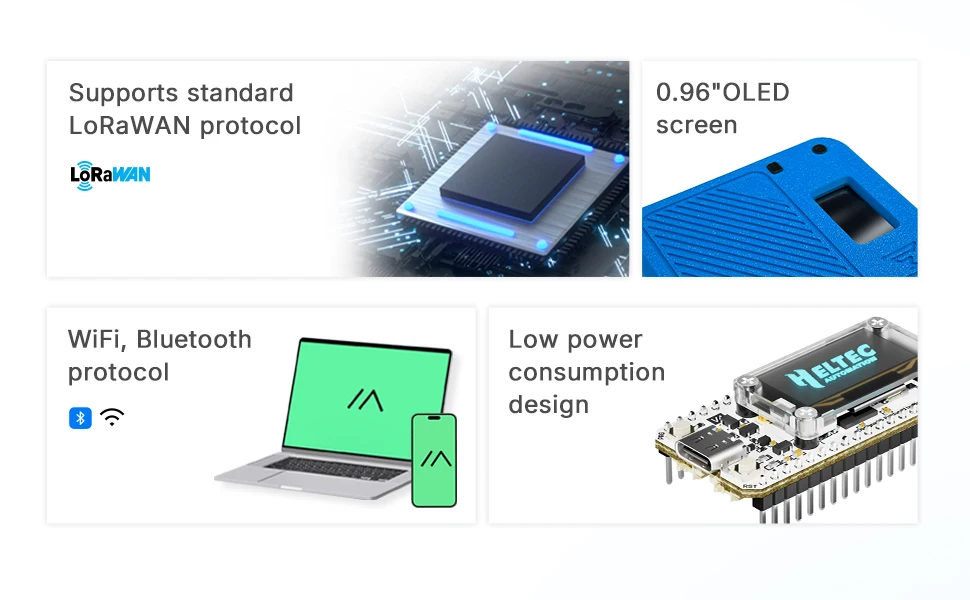Heltec V3 Meshtastic LoRa V3 Dev Board Case Kit With 0.96 Inch OLED Display ESP3