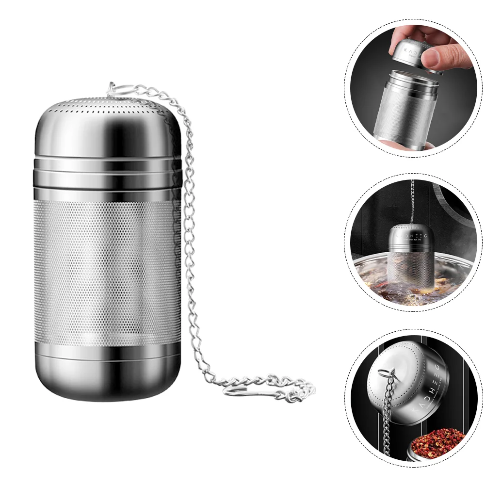 

Stainless Steel Stew Cage Tea Ball Portable Infuser Spice Filter Mesh Convenient Storage Basket Strainer
