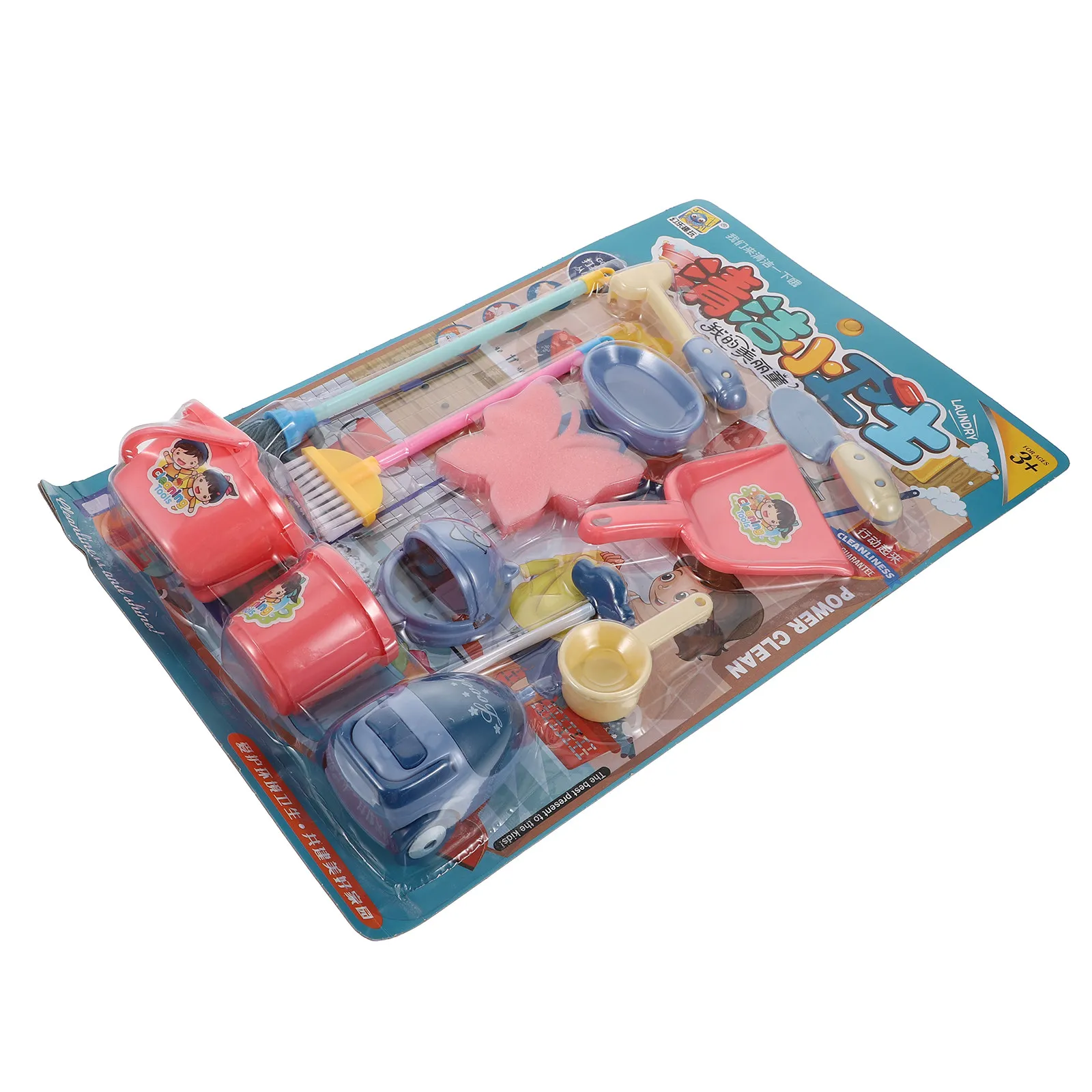 1 세트 미니 청소 도구 시뮬레이션 역할 놀이 가정용 어린이 교육용 모방 소형 청소 장난감