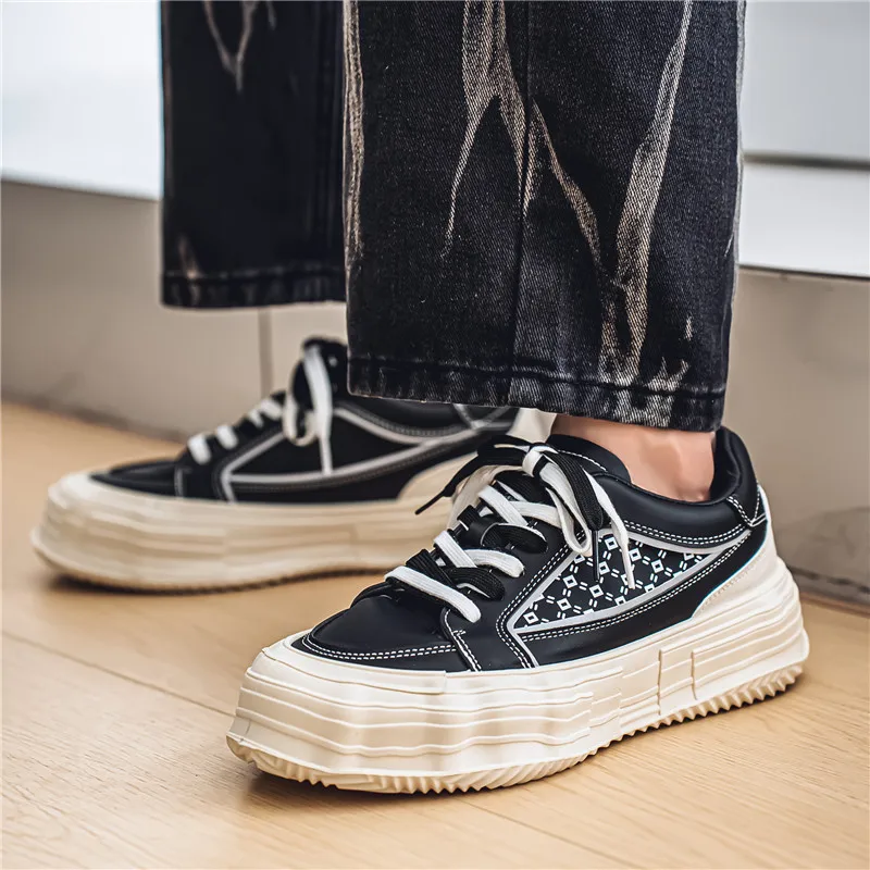 CYYTL Mens Shoes Platform Leather Sneakers Casual Summer Sports Skateboard Outdoor Tennis Hiking Running Luxury Designer Loafers 2