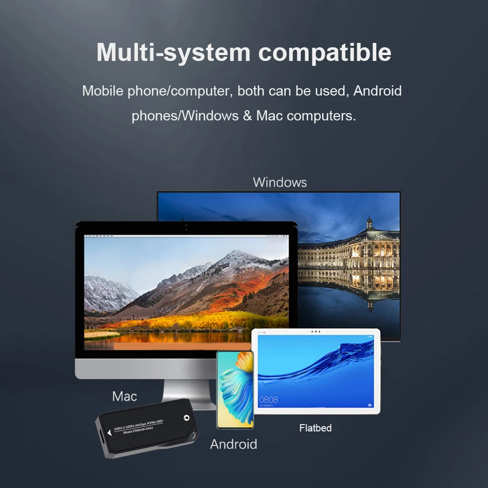 M.2 to C Ÿ SSD Ŭ , NVME  ϵ ũ ڽ  ī, B M Ű SSD ũ ڽ, 2280/2242/2260 SSD, 20Gbps