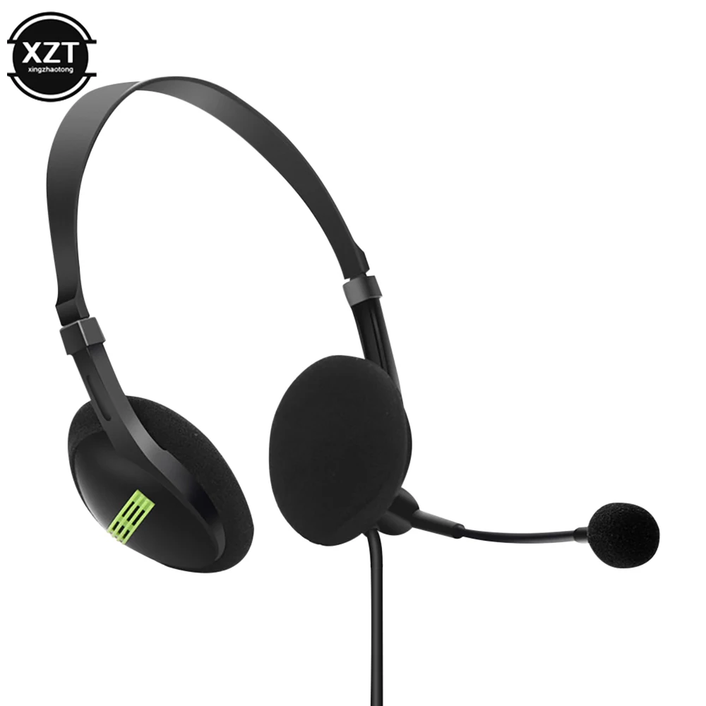 3.5mm Noise Cancelling Wired Headphones Microphone Universal Headset With Microphone For PC /Laptop/Computer Adjustable Volume wired headphones wired earphone wired headset