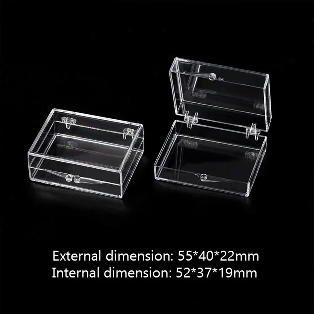 Acrylic Transparent Box Lid Jewelry Candy Storage Box Badge Commemorative Coin Storage Box Personal Postcard Box Home Accessory 3