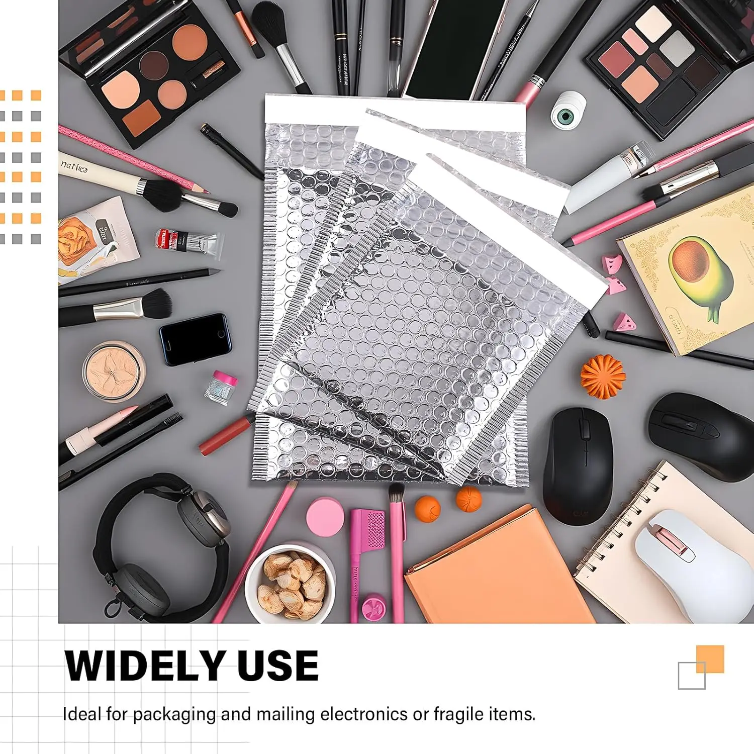 50 قطعة مغلف فقاعة فضية لوازم التعبئة والتغليف الش...