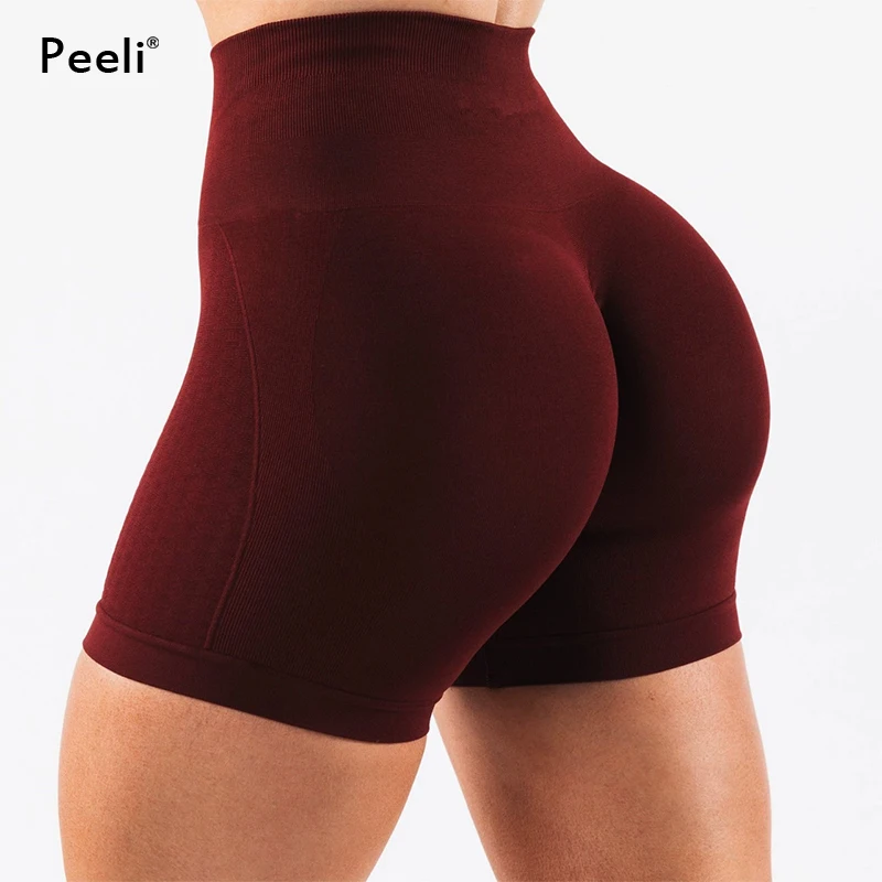 Amplify Contour Gym Shorts Women Clothing Scrunch Butt Seamless Shorts High Waist Biker Shorts Athletic Booty Workout Yoga Short 3