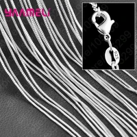 Chaîne à maillons en argent Sterling 925 pur, bijoux de collier avec fermoirs à homard lisses et solides de 16 à 30 pouces, vente en gros, 10 pièces 5