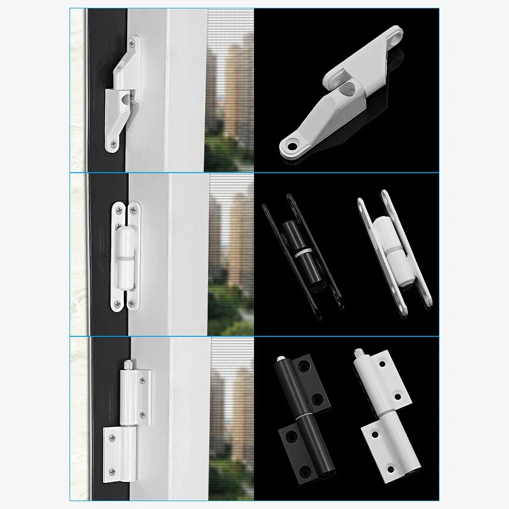 Plastic Steel Flat Hinge Folding Hinge Aluminum Alloy Screen Window Loose Leaf Detachable Home Improvement Door Hardware