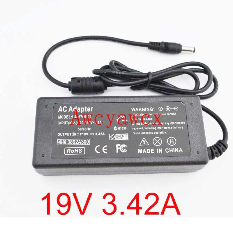 19V 3.42A 65W N101 Laptop AC Adapter for Lenovo/Asus/Toshiba/BenQ DC 5.5mm X 2.5mm Power Supply Charger