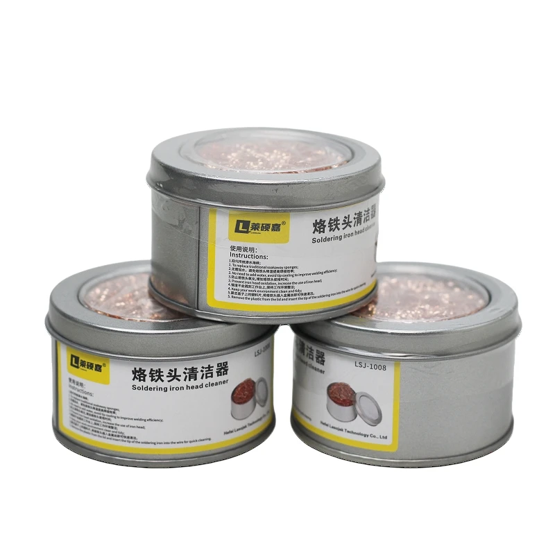 Desoldering Cleaning Ball Soldering Iron Mesh Filter Cleaning Nozzle Tip Copper Wire Cleaner Ball Metal Dross Box Clean Ball