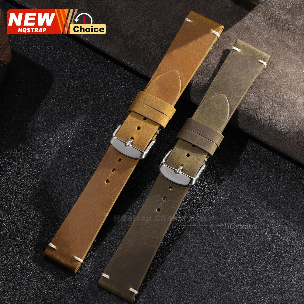 Vintage Leather Oil Wax Band Wristband Replacement Bracelet