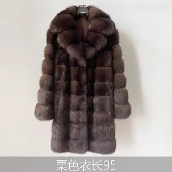 ZADORIN Luxury Designer Mink Coat Woman Autumn Winter Lapel Furry Brown Faux Fur Coat Woman Clothes Chic Elegant Faux Fur Jacket