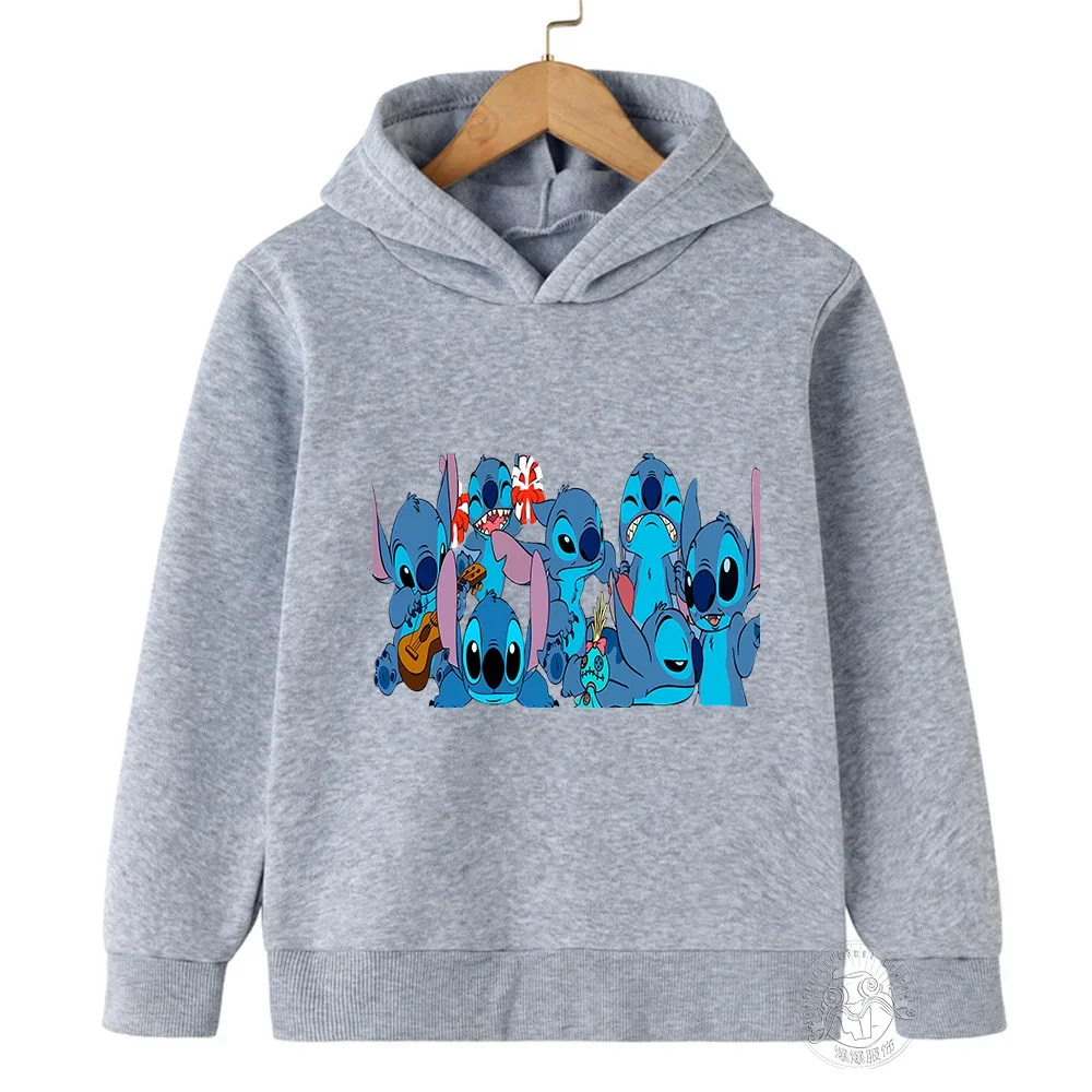 thumbnail image 1 of Sudadera con capucha para niños de Disney Stitch, primavera y otoño, moda urbana, para bebés, niños y niñas, jersey deportivo para exteriores, 1 of 5