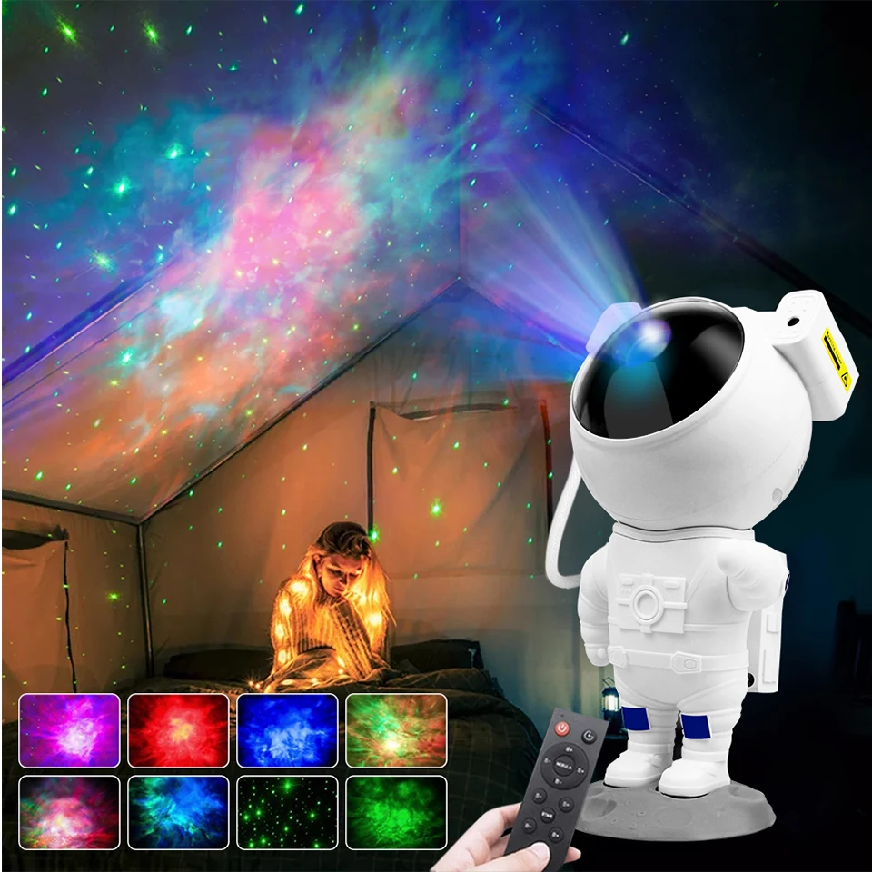 star night light Rodanny Astronaut Star Projector Starry Sky Night Light Projection Lamp Remote Control Adjustable Bedroom Decorative Gift cool night lights